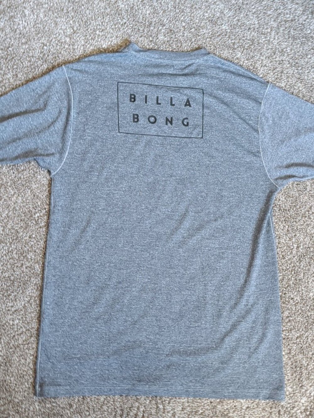 Billabong UV Protection Size XL Double-Sided Short Sleeve Outdoor Gray Shirt